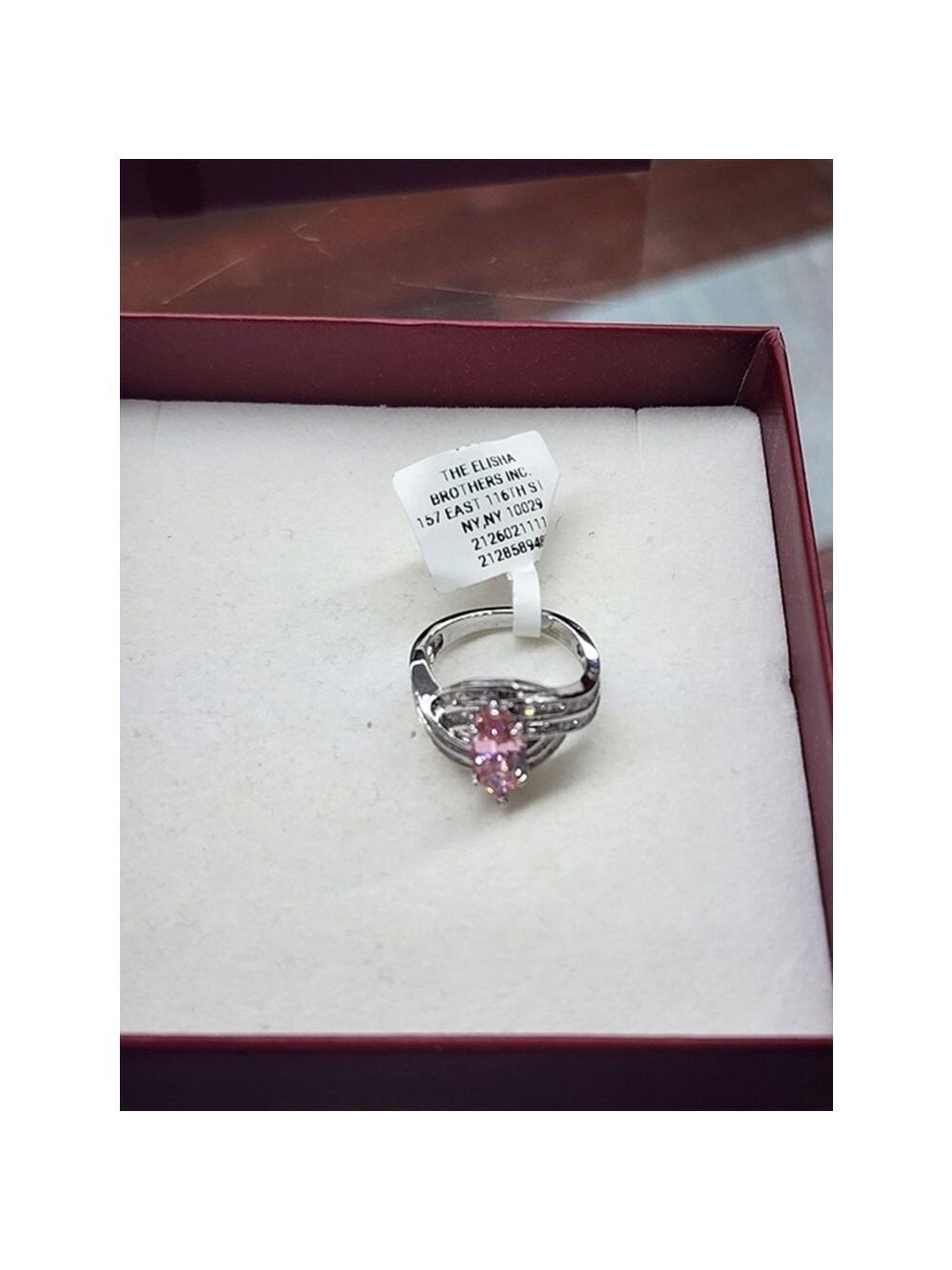 Genuine Sterling Silver 925 Ring with Oval Gemstone – New with Tags